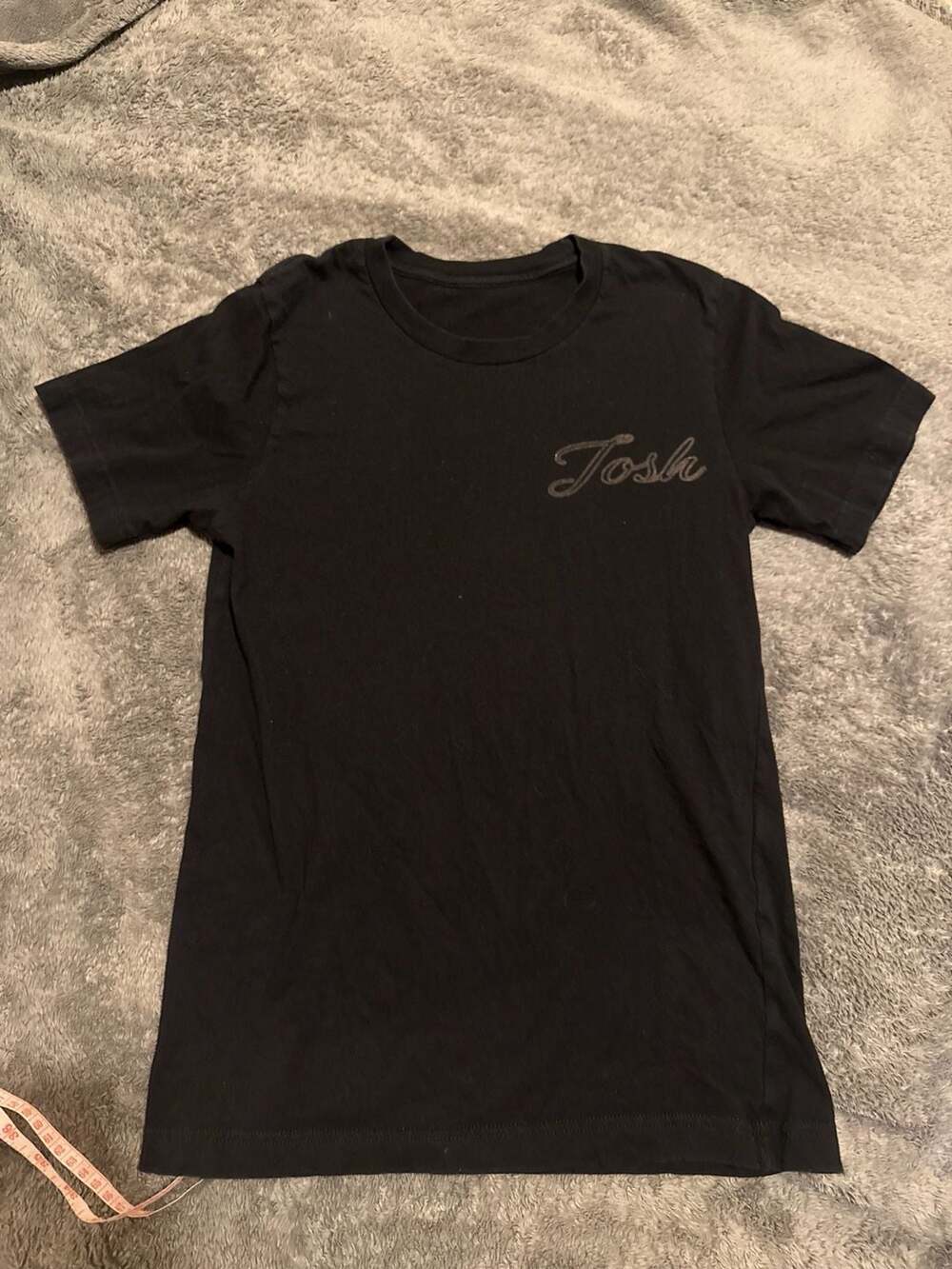 Harley-Davidson Black Graphic T-Shirt with Josh Script Front and Back Logo